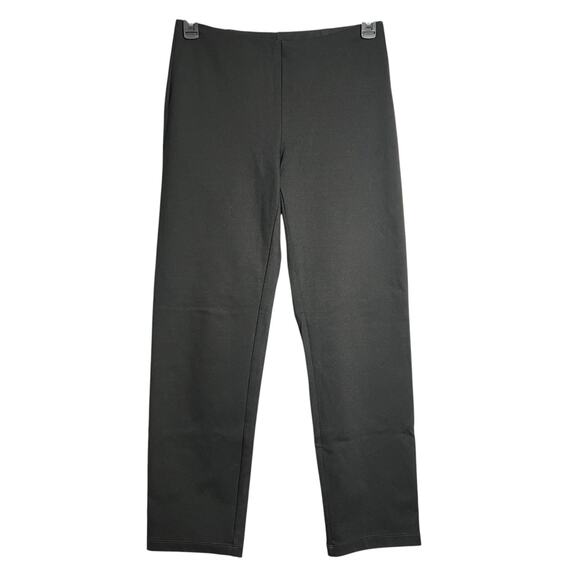 Eileen Fisher Black Ponte Knit Pull-On Ankle Pants F1JH-2 SIZE S - Picture 1 of 7
